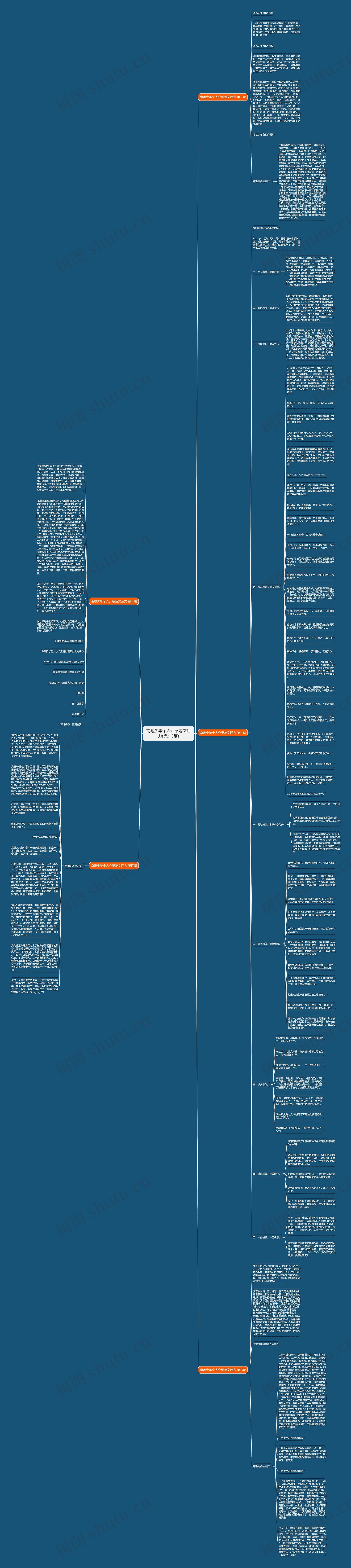 南粤少年个人介绍范文活力(优选5篇)思维导图