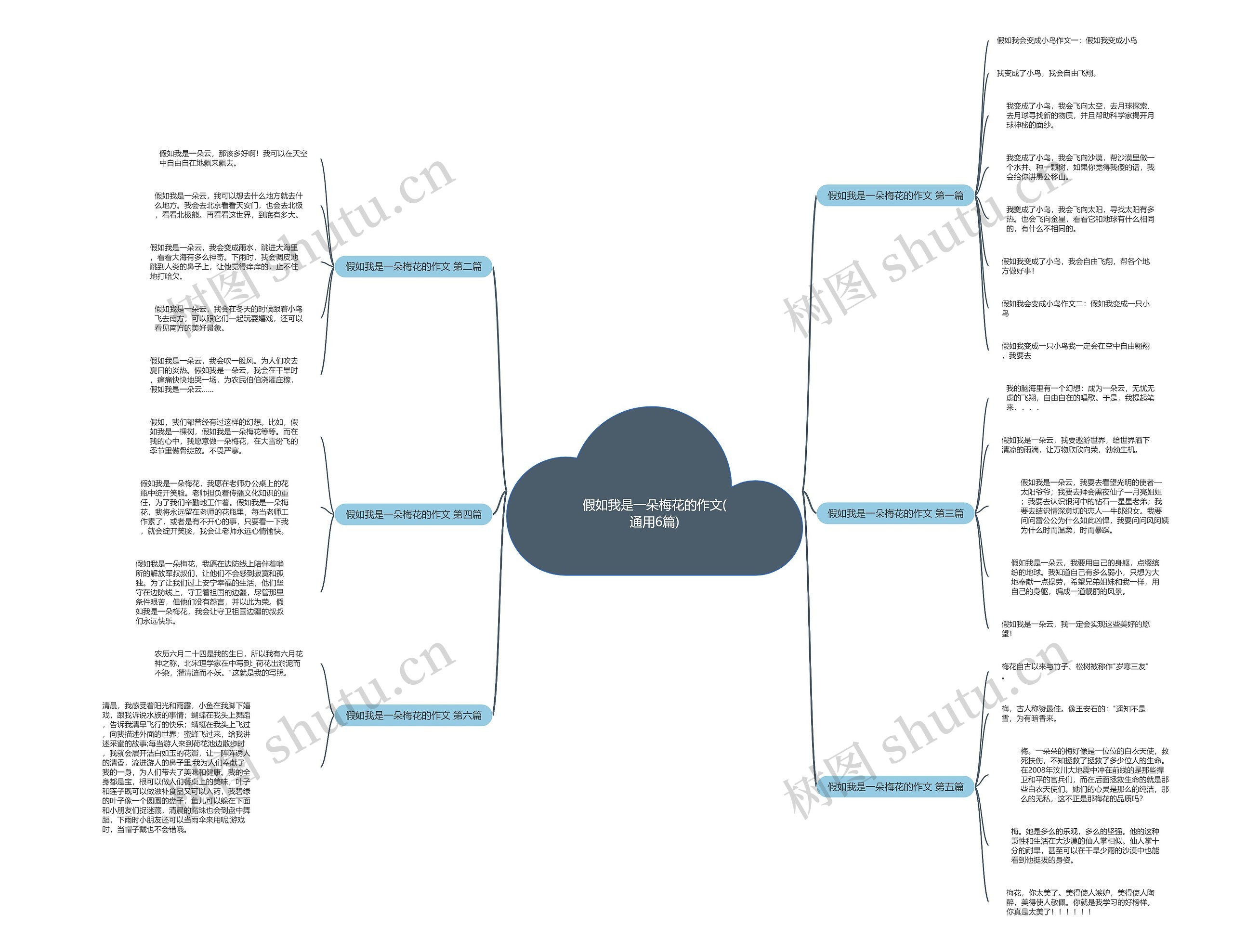 假如我是一朵梅花的作文(通用6篇)思维导图