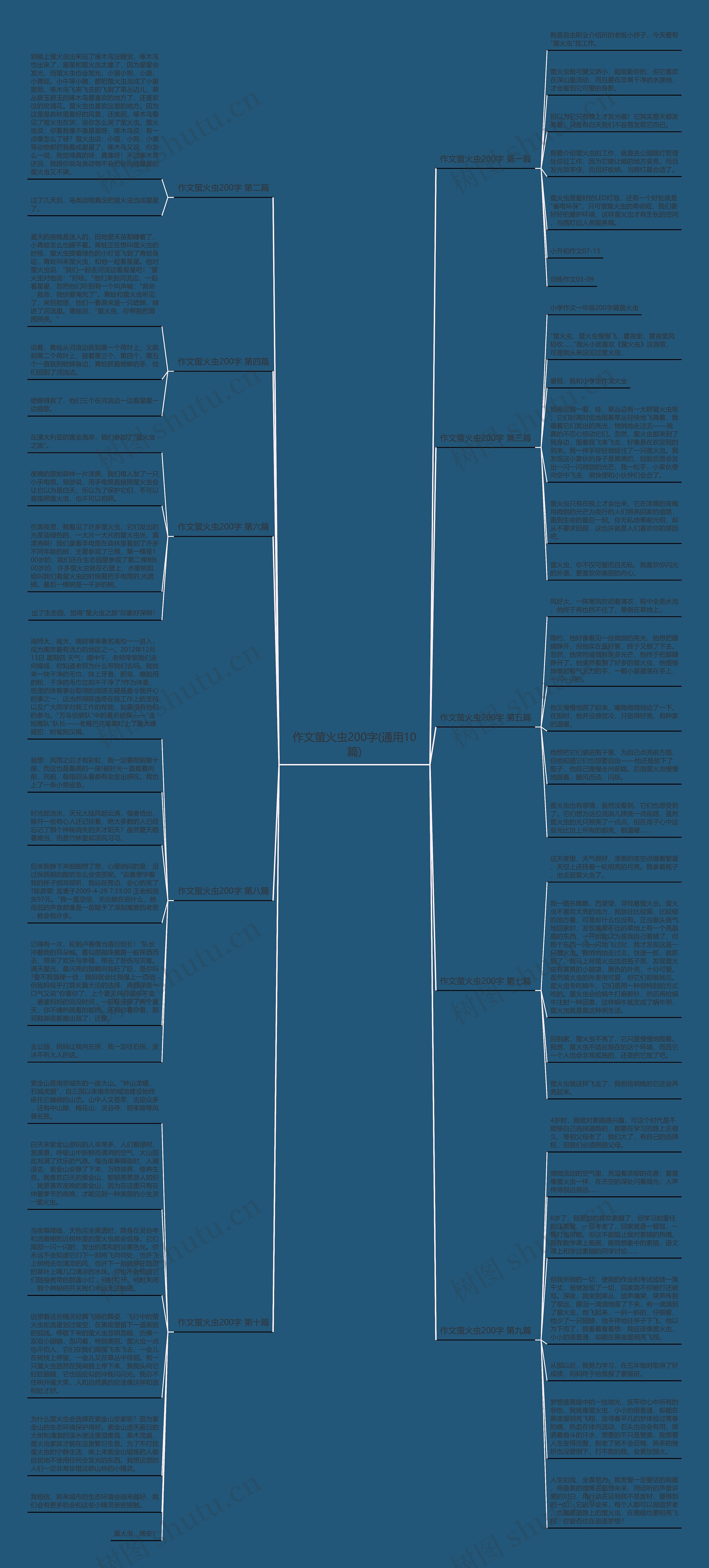 作文萤火虫200字(通用10篇)思维导图