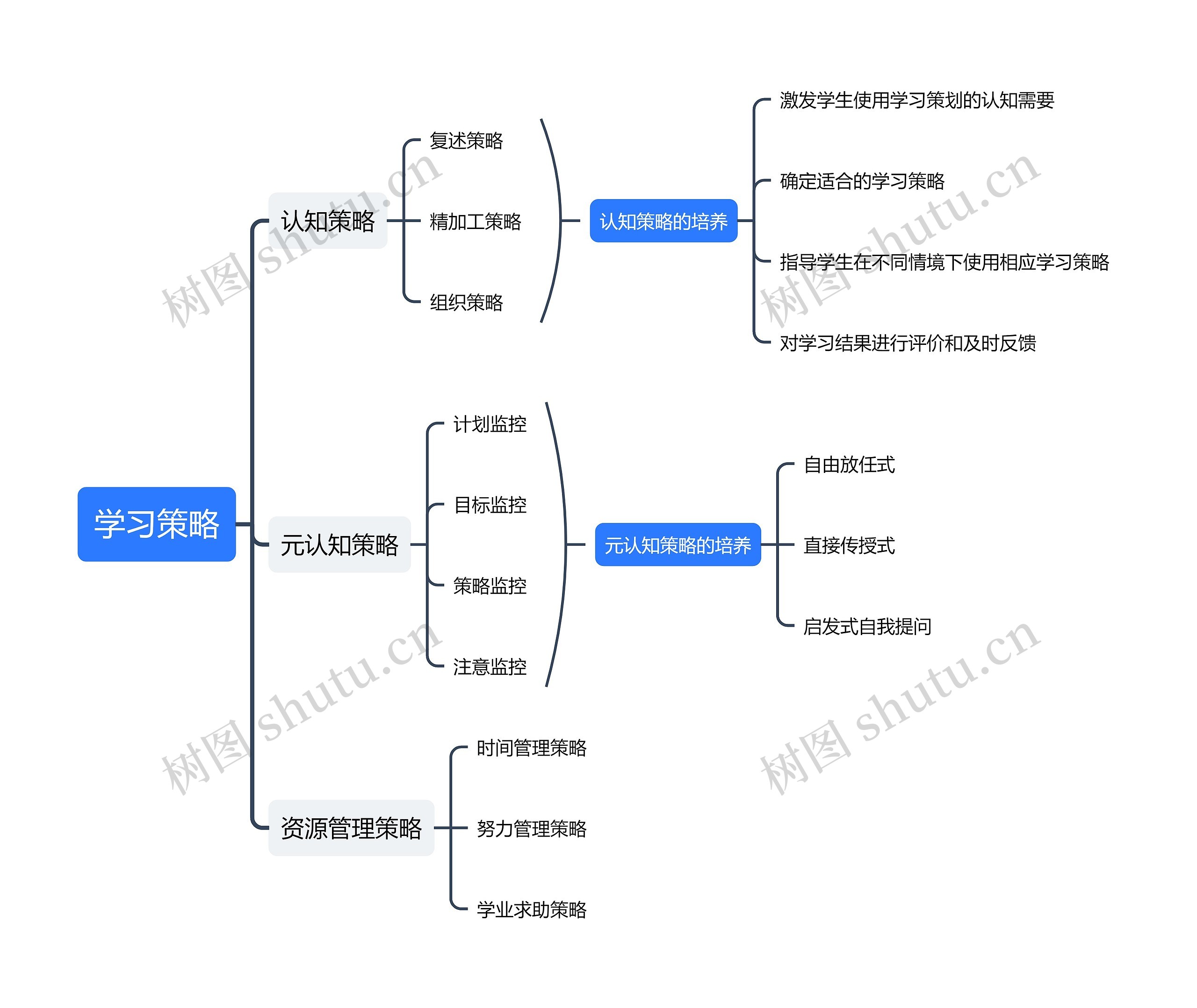 学习策略思维导图