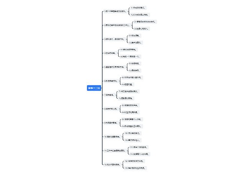 做事十二法思维导图