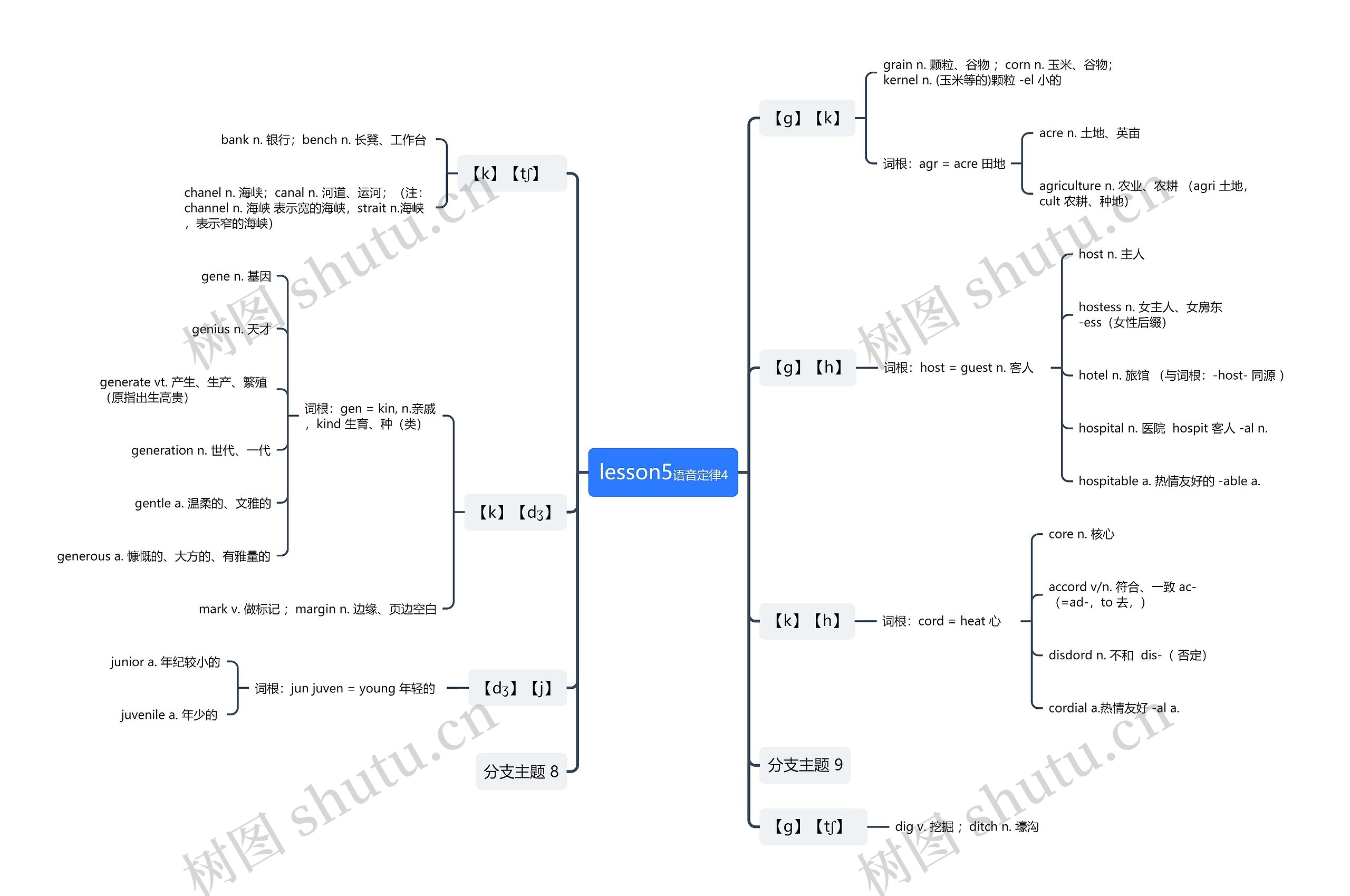 lesson5语音定律4思维导图
