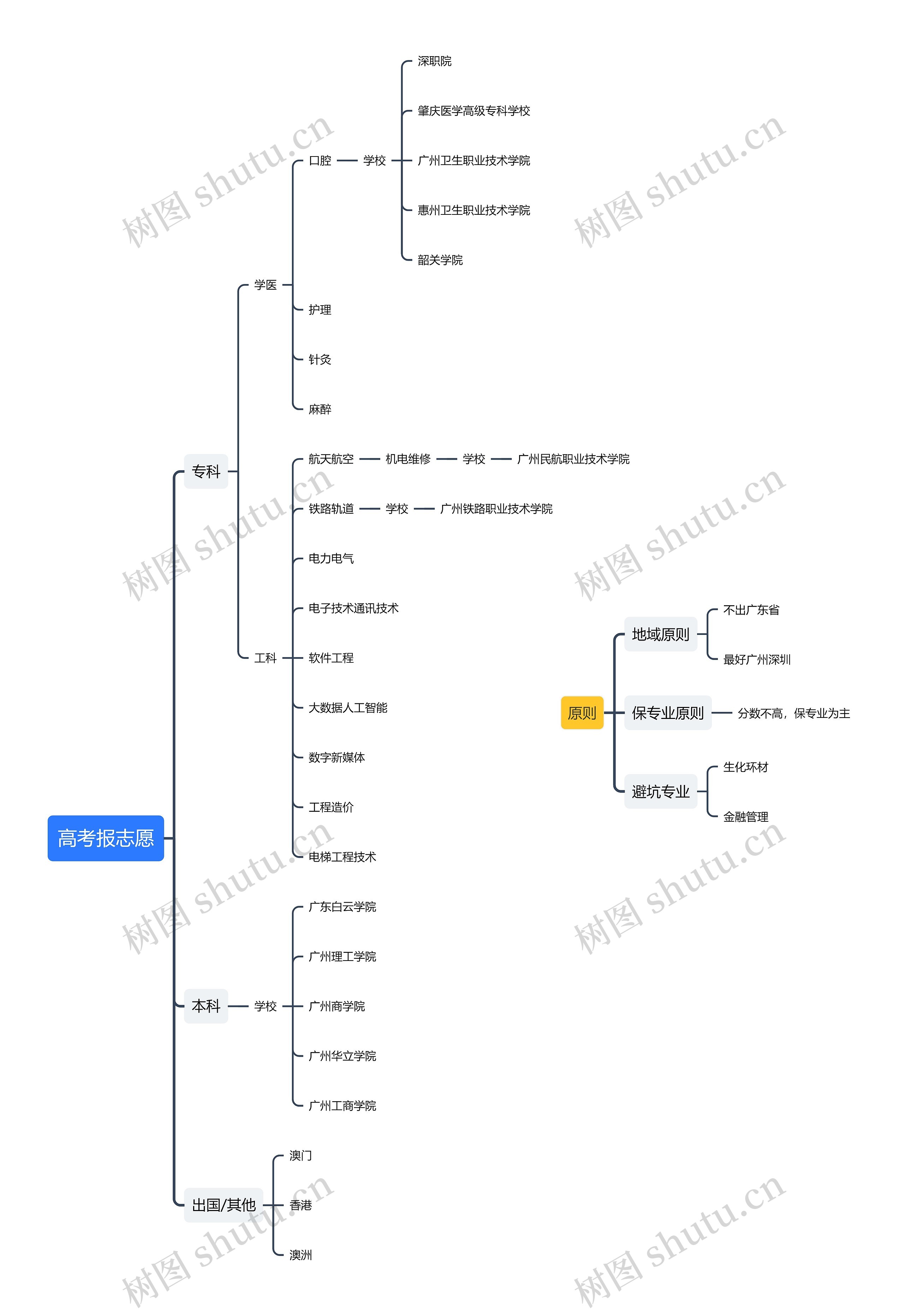 高考报志愿思维导图
