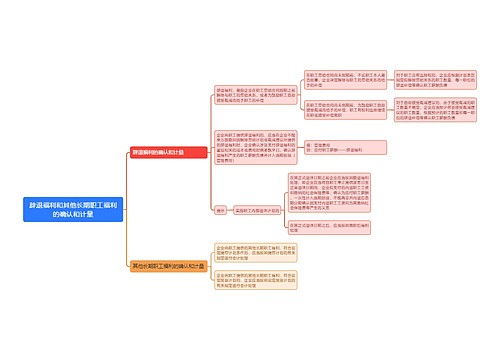 辞退福利和其他长期职工福利的确认和计量思维导图