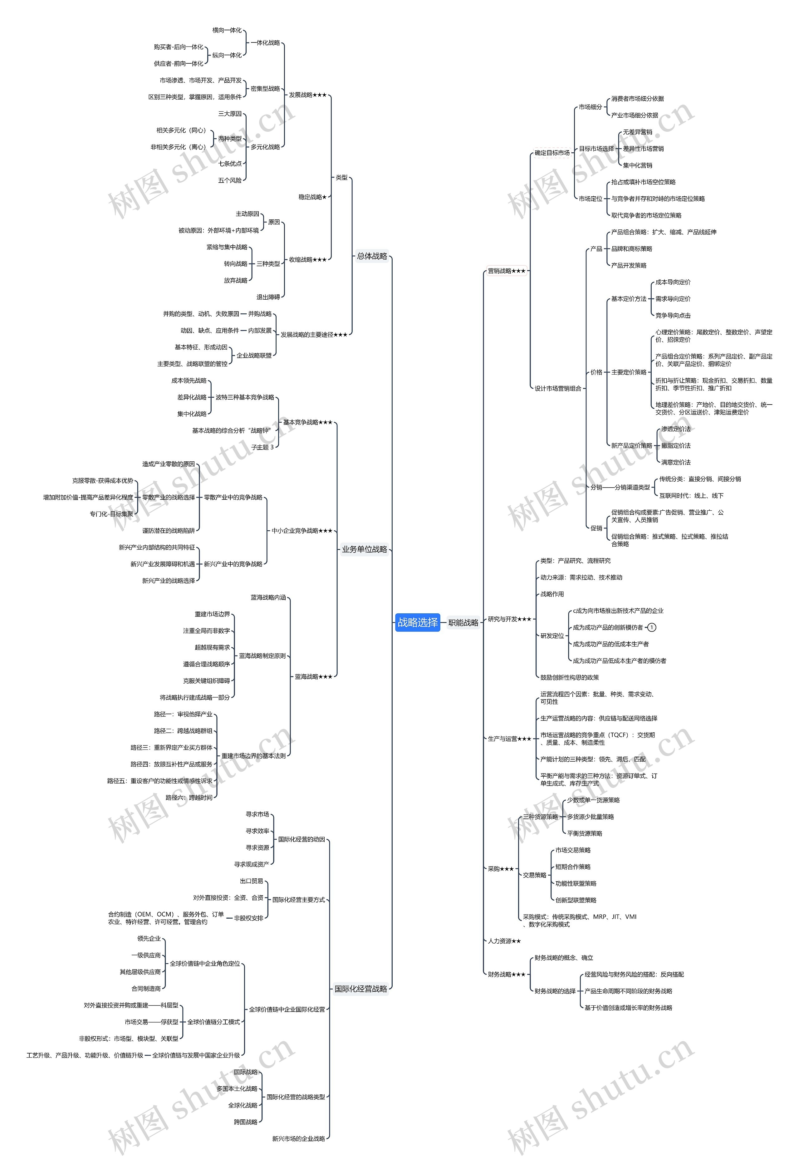 战略选择思维导图