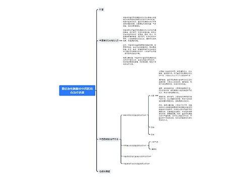 重症急性胰腺炎中西医结合治疗进展思维导图