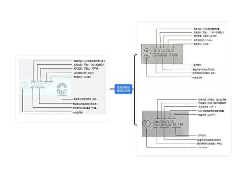危险货物包装标记示例思维导图