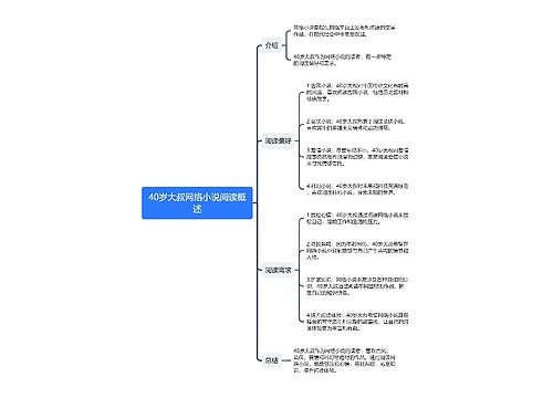 40岁大叔网络小说阅读概述