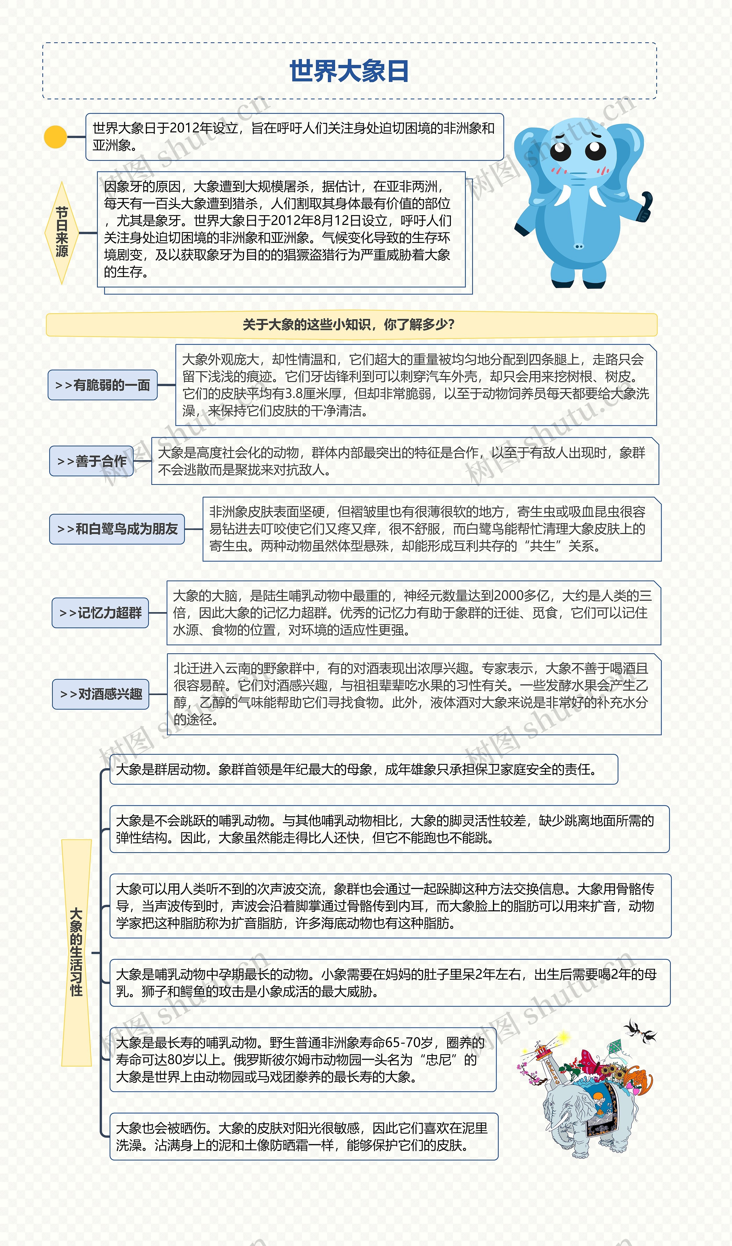 关于大象的思维导图图片