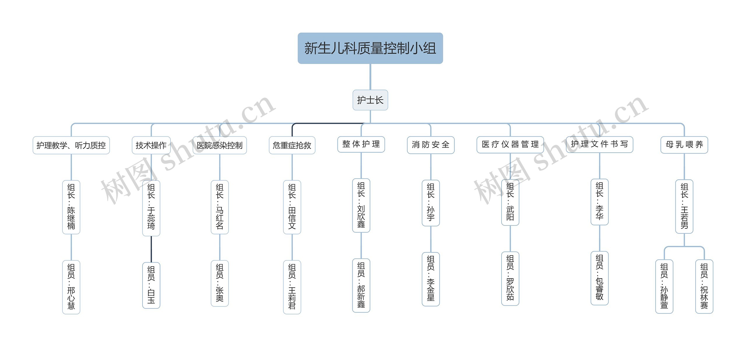 新生儿科质量控制小组架构