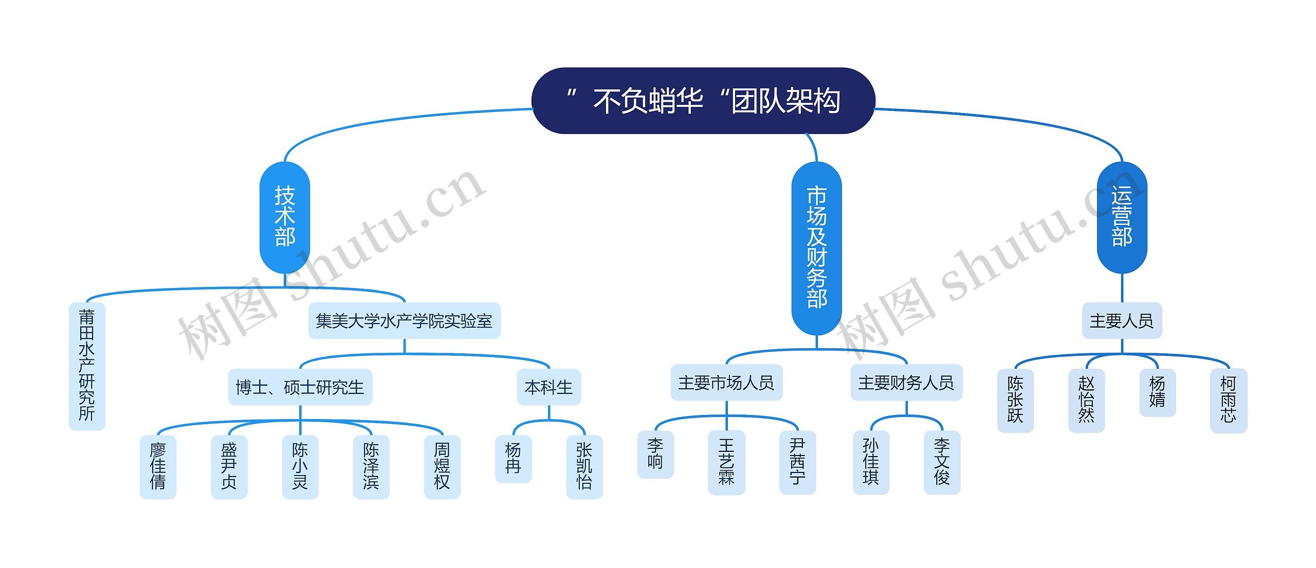 ”不负蛸华“团队架构思维导图