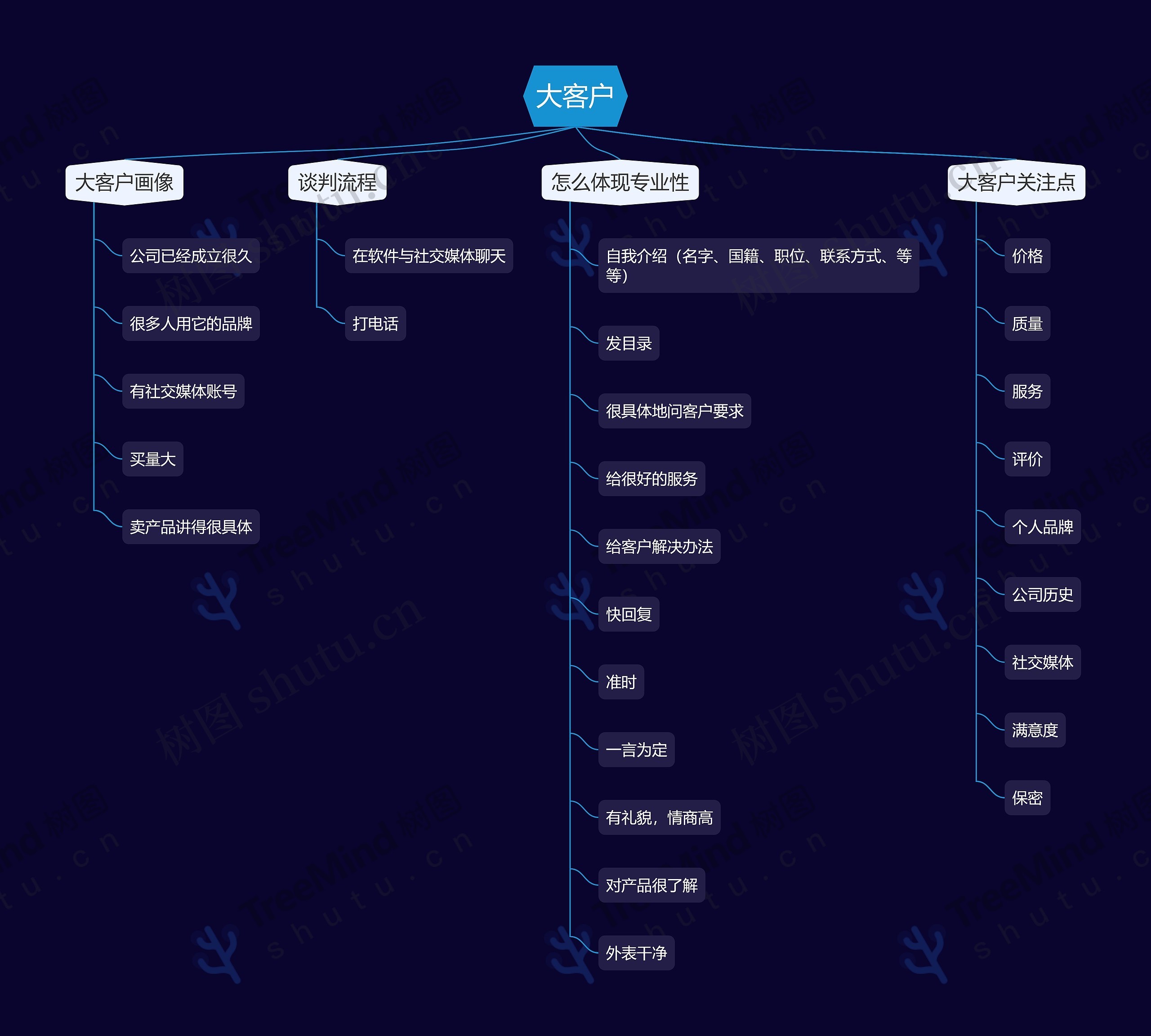 大客户思维导图