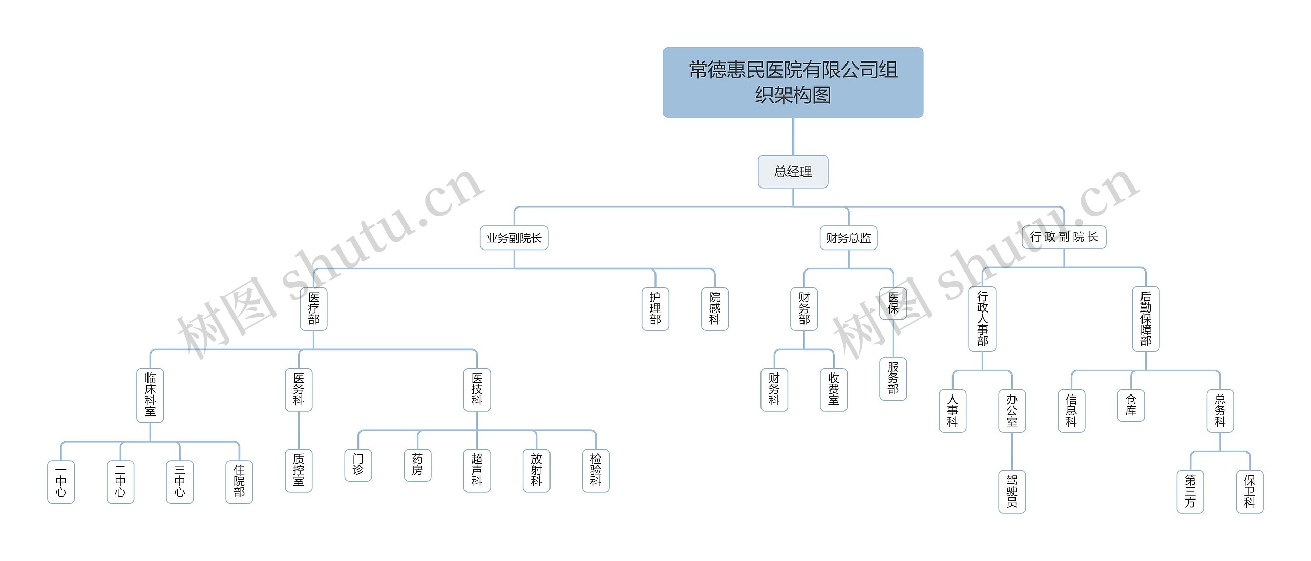 常德惠民医院有限公司组织架构图