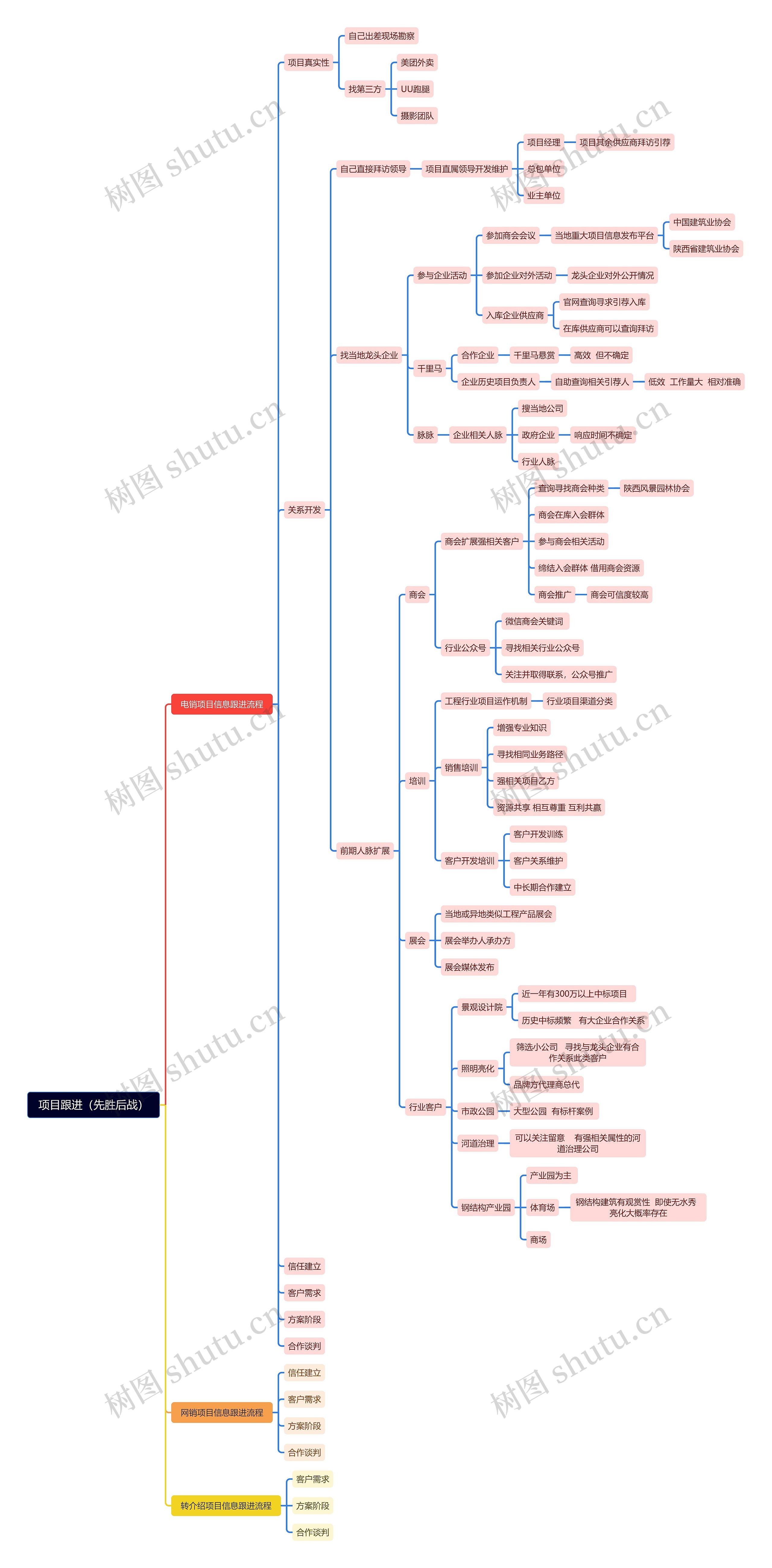 项目跟进（先胜后战）思维导图