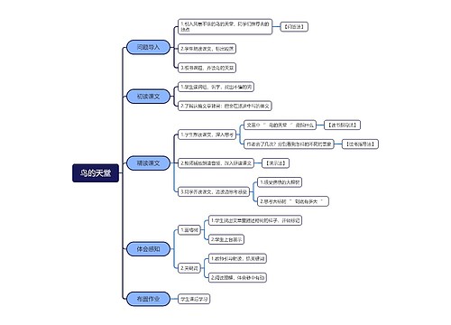 鸟的天堂课程教学流程脑图