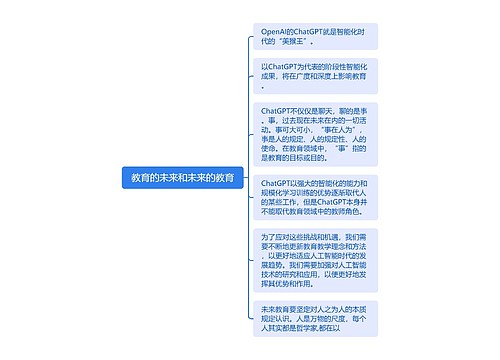 教育的未来和未来的教育思维导图