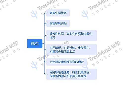 休克思维导图