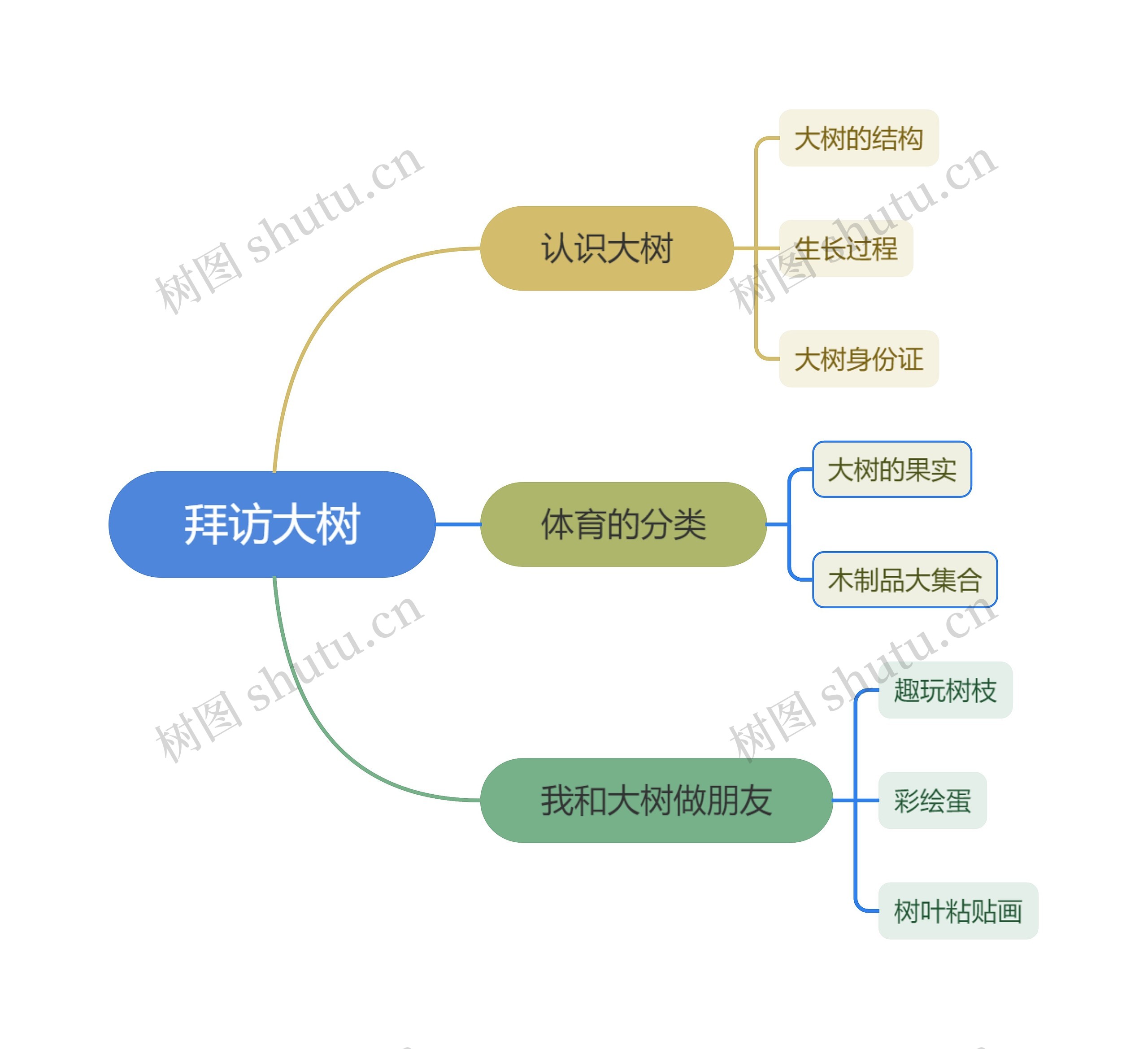 拜访大树思维导图