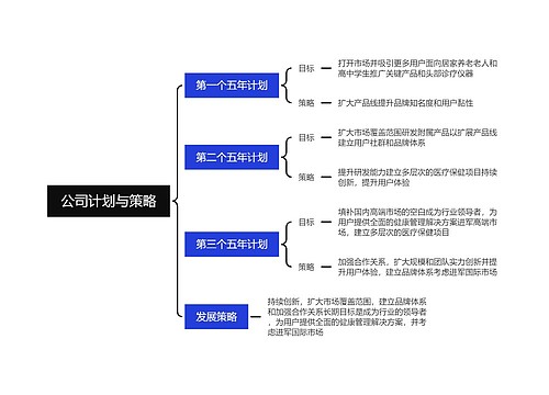 公司计划与策略脑图