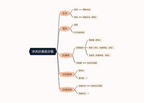 水光分类及分级脑图