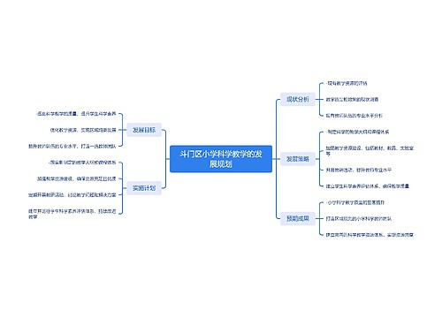 斗门区小学科学教学的发展规划