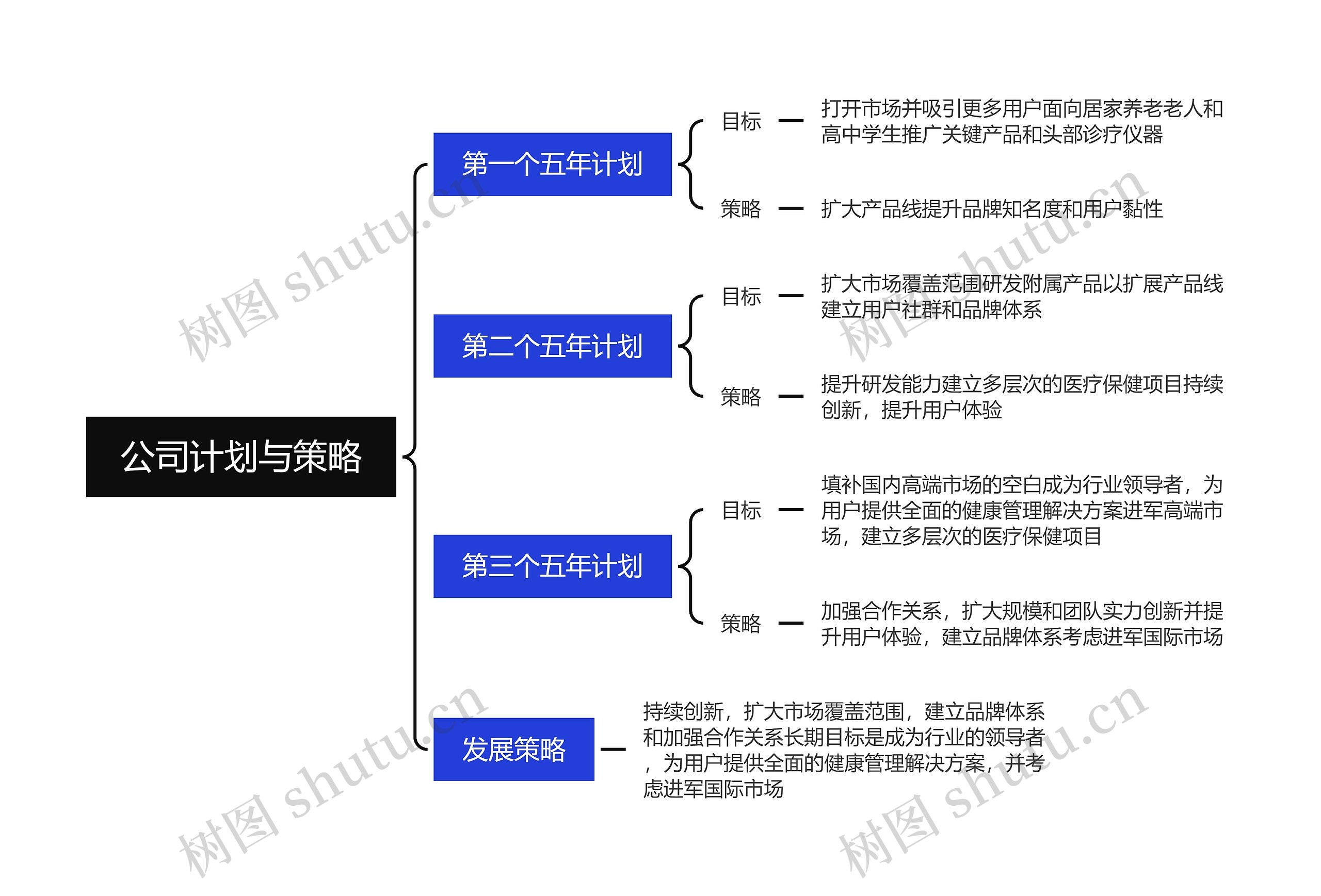 公司计划与策略脑图思维导图