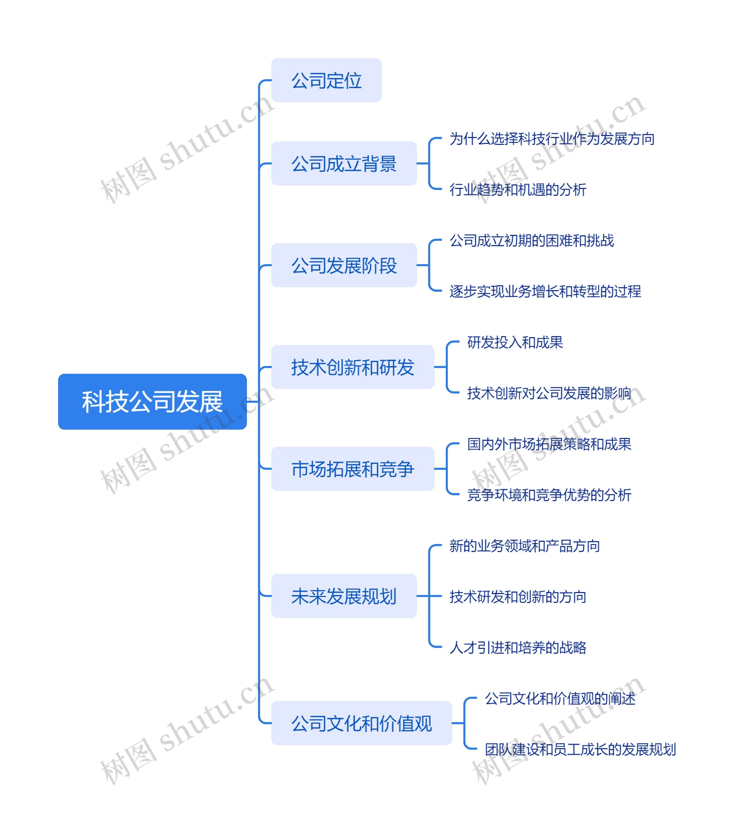 科技公司发展思维脑图