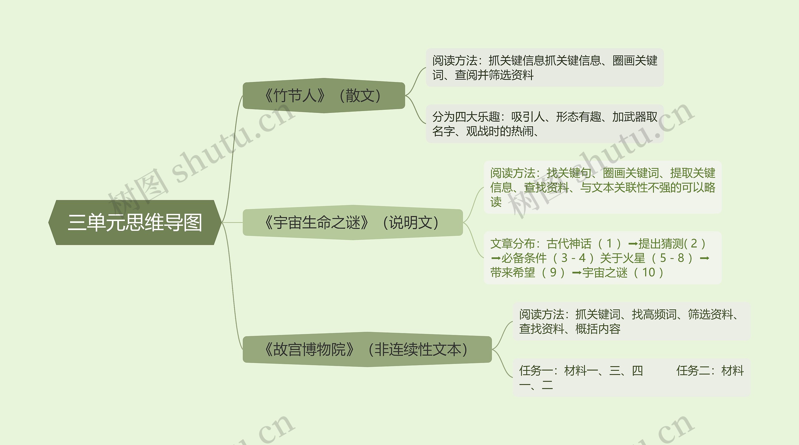 三单元思维导图