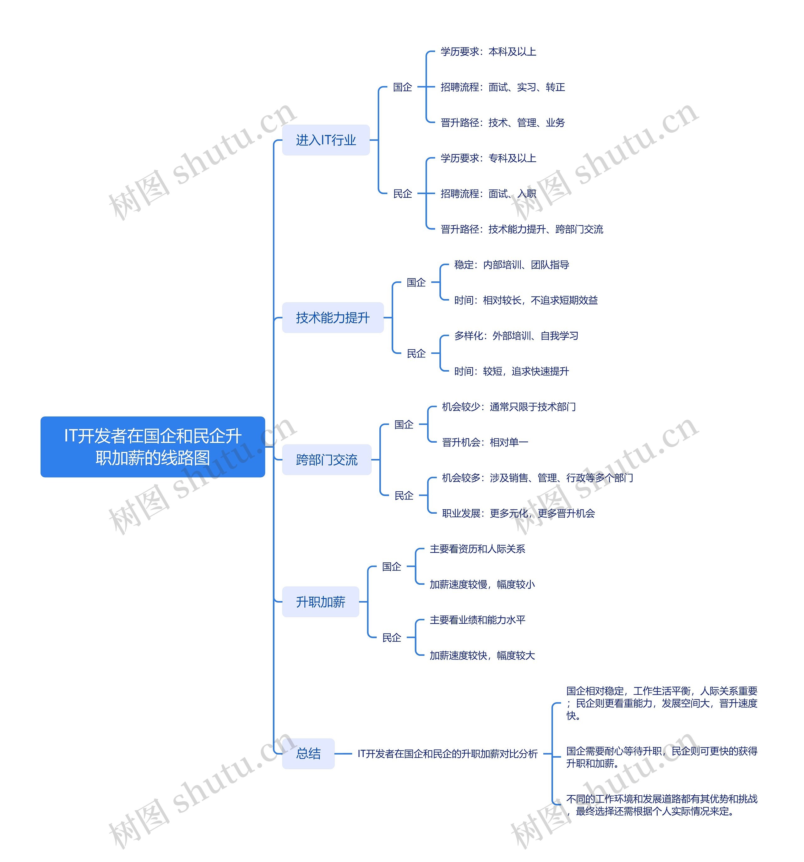 IT开发者在国企和民企升职加薪的线路图_副本思维导图