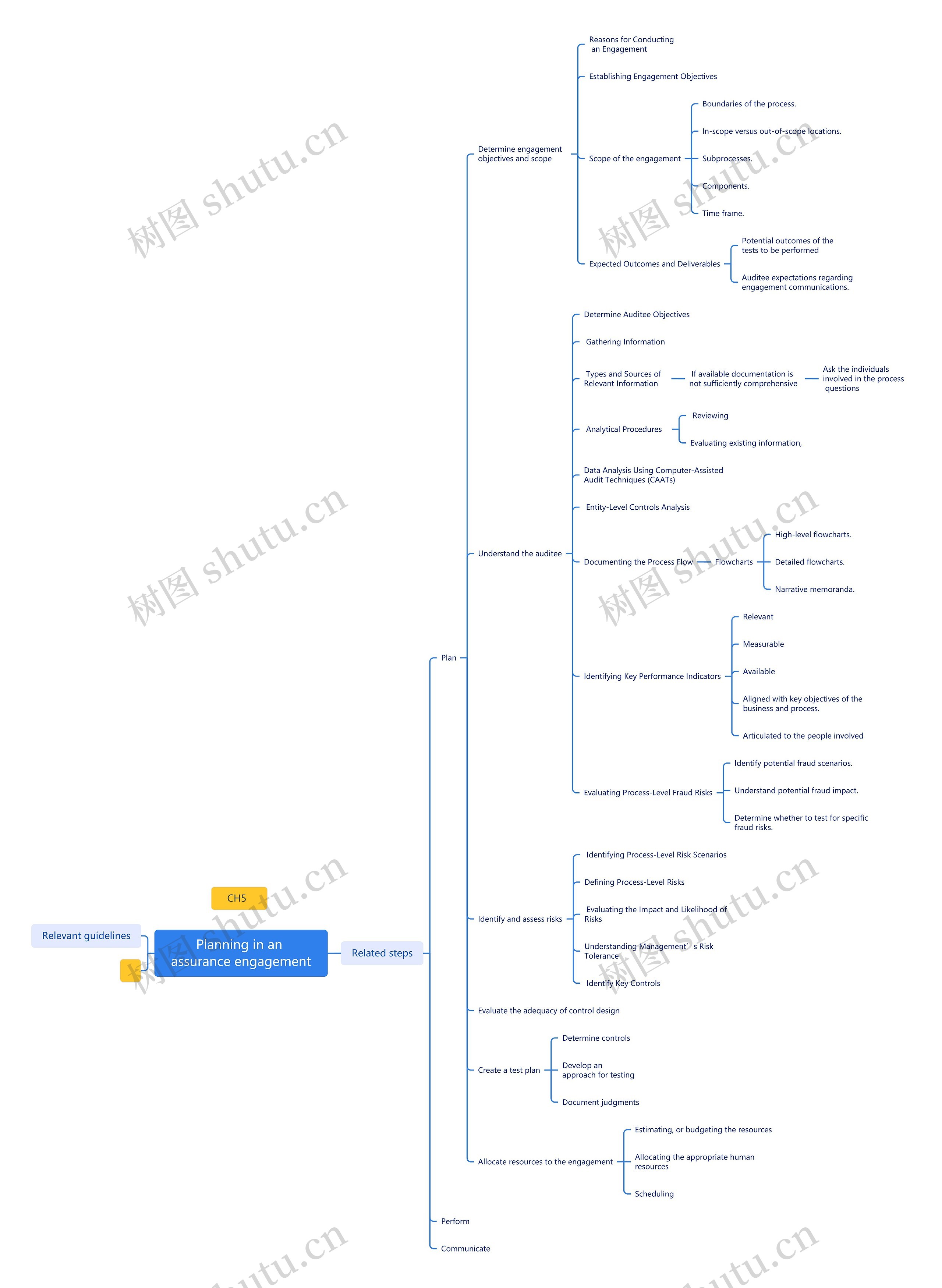 Planning in an assurance engagement思维导图