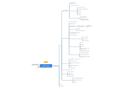 Planning in an assurance engagement思维导图