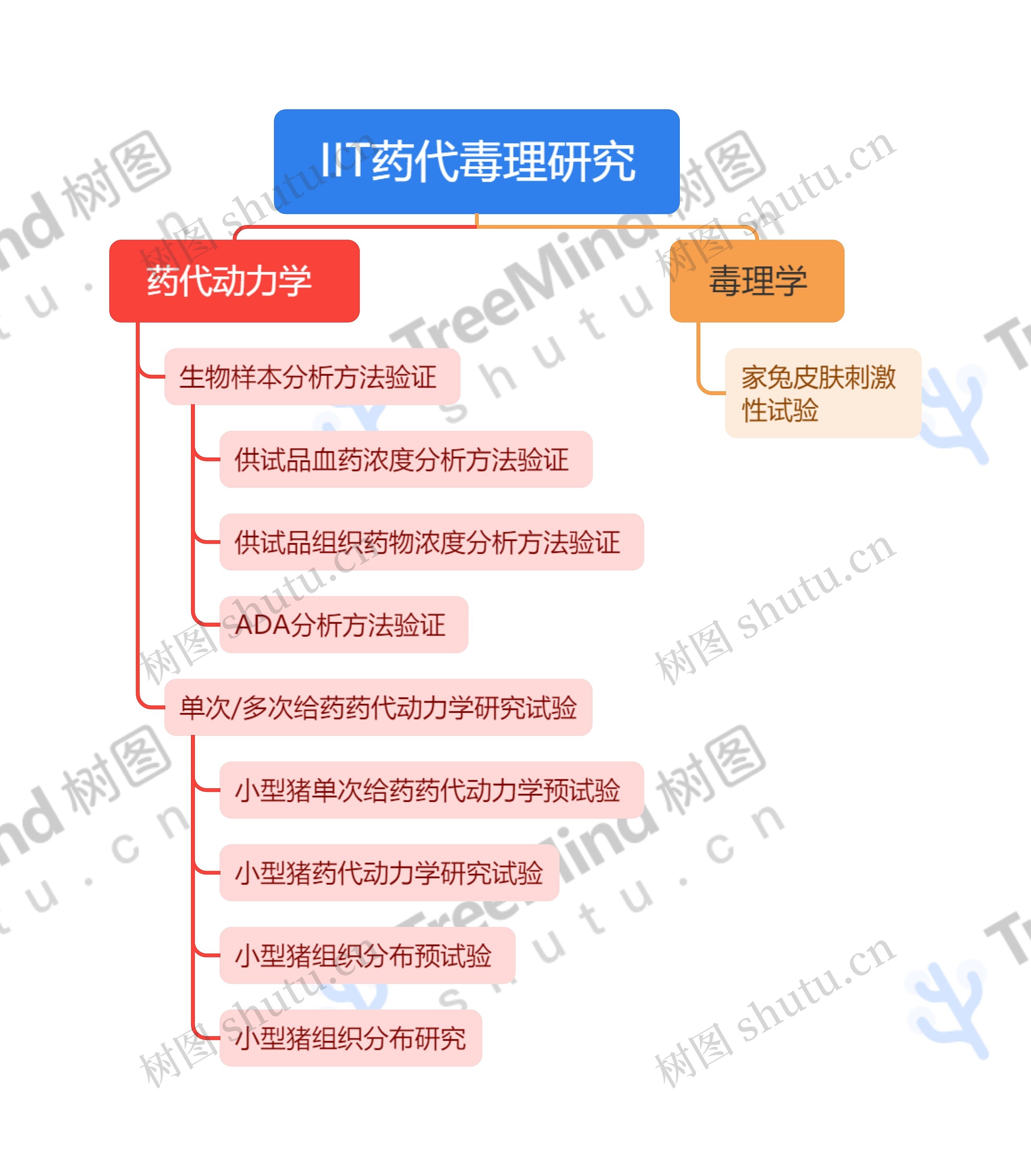 IND药代毒理研究脑图2思维导图