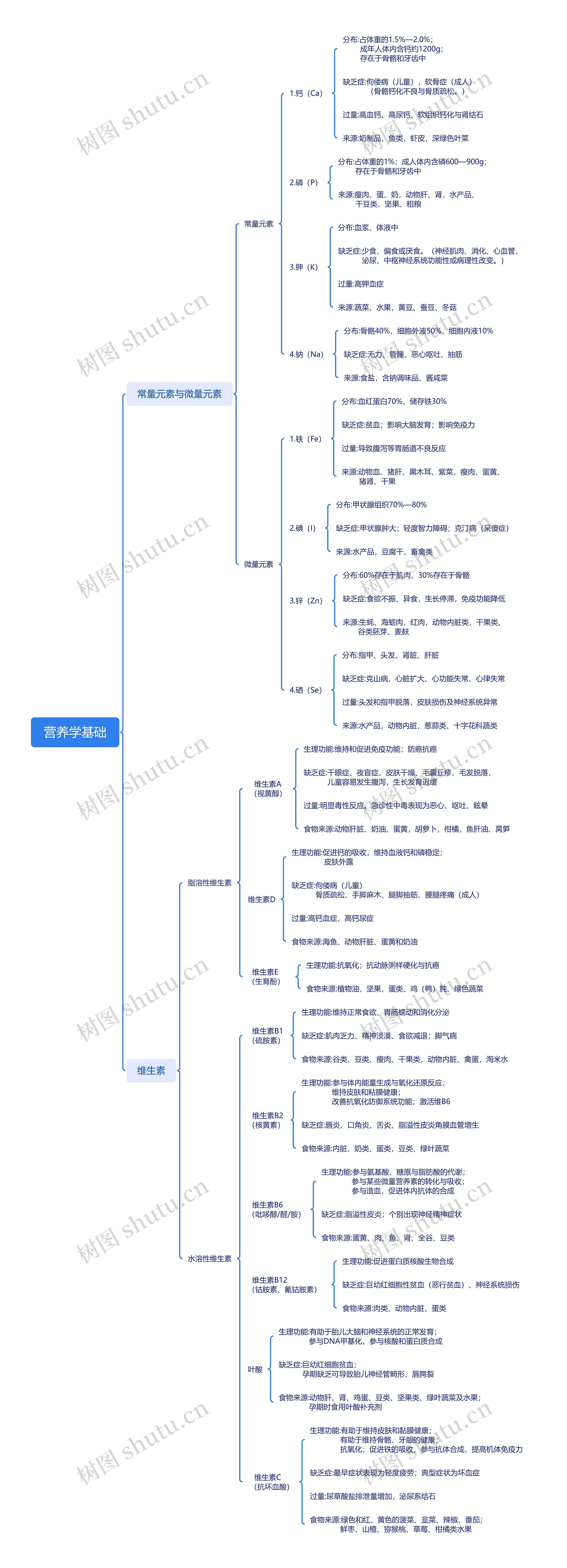 营养学基础脑图