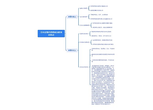日本近现代思想政治教育的特点思维导图
