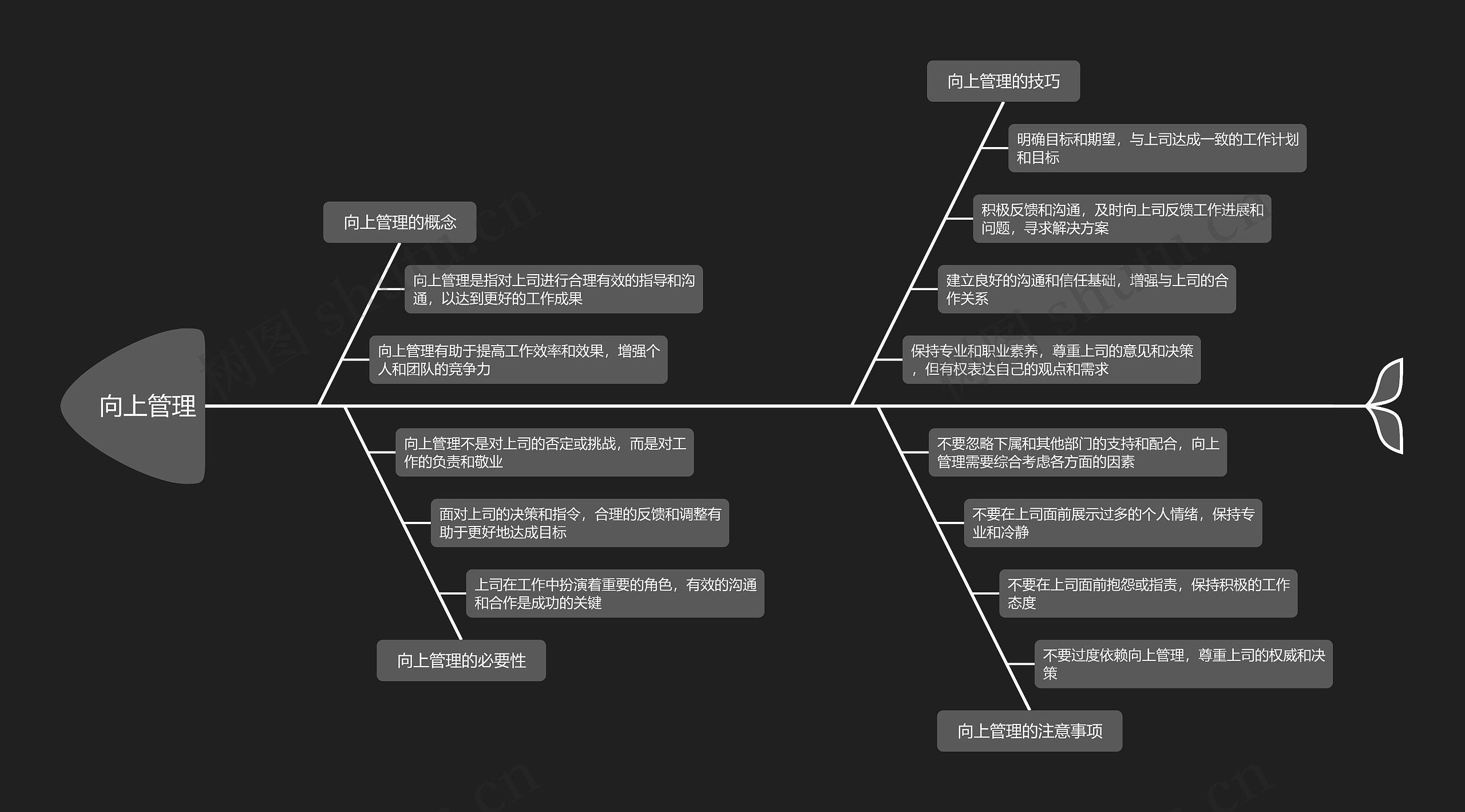 向上管理思维脑图