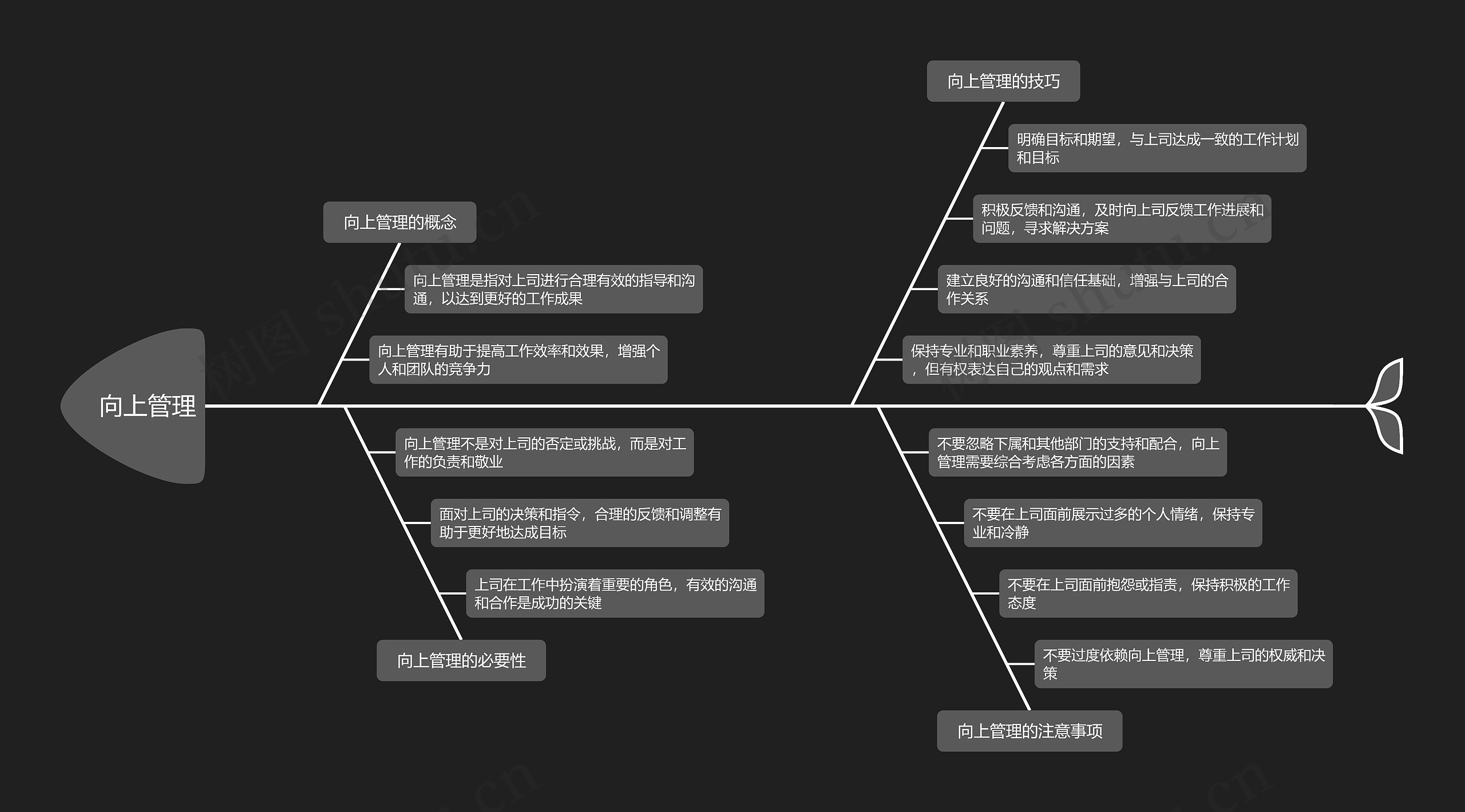 向上管理思维导图高清图 向上管理思维导图