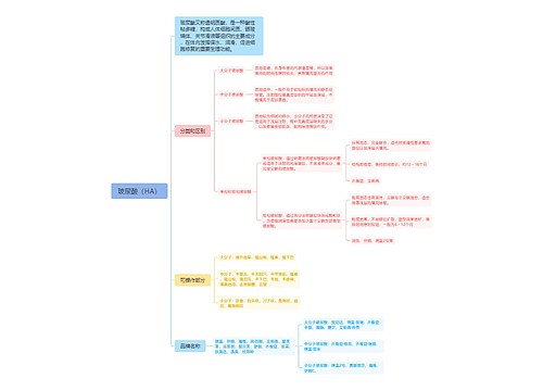 玻尿酸（HA）思维脑图思维导图