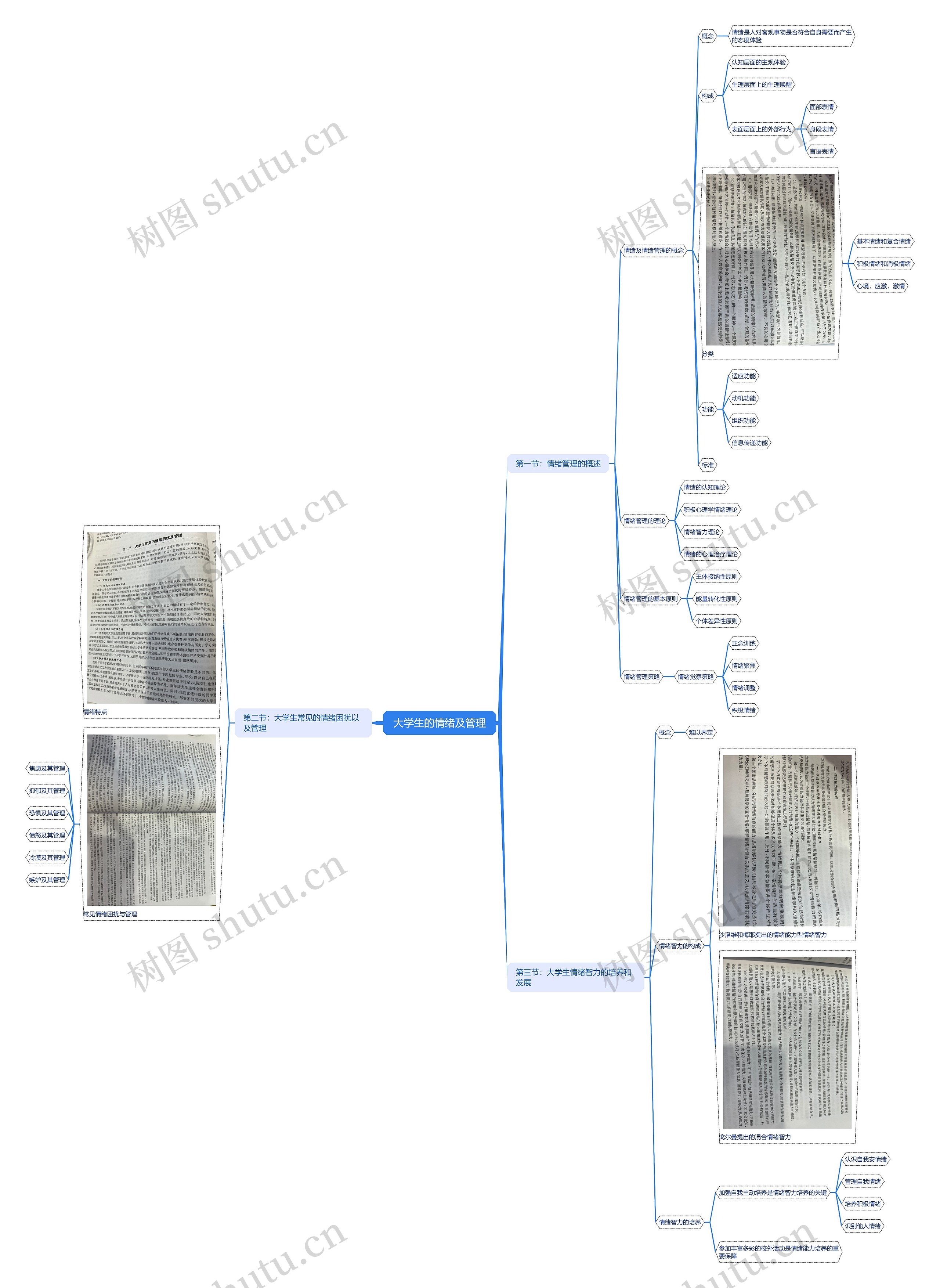 大学生的情绪及管理脑图思维导图