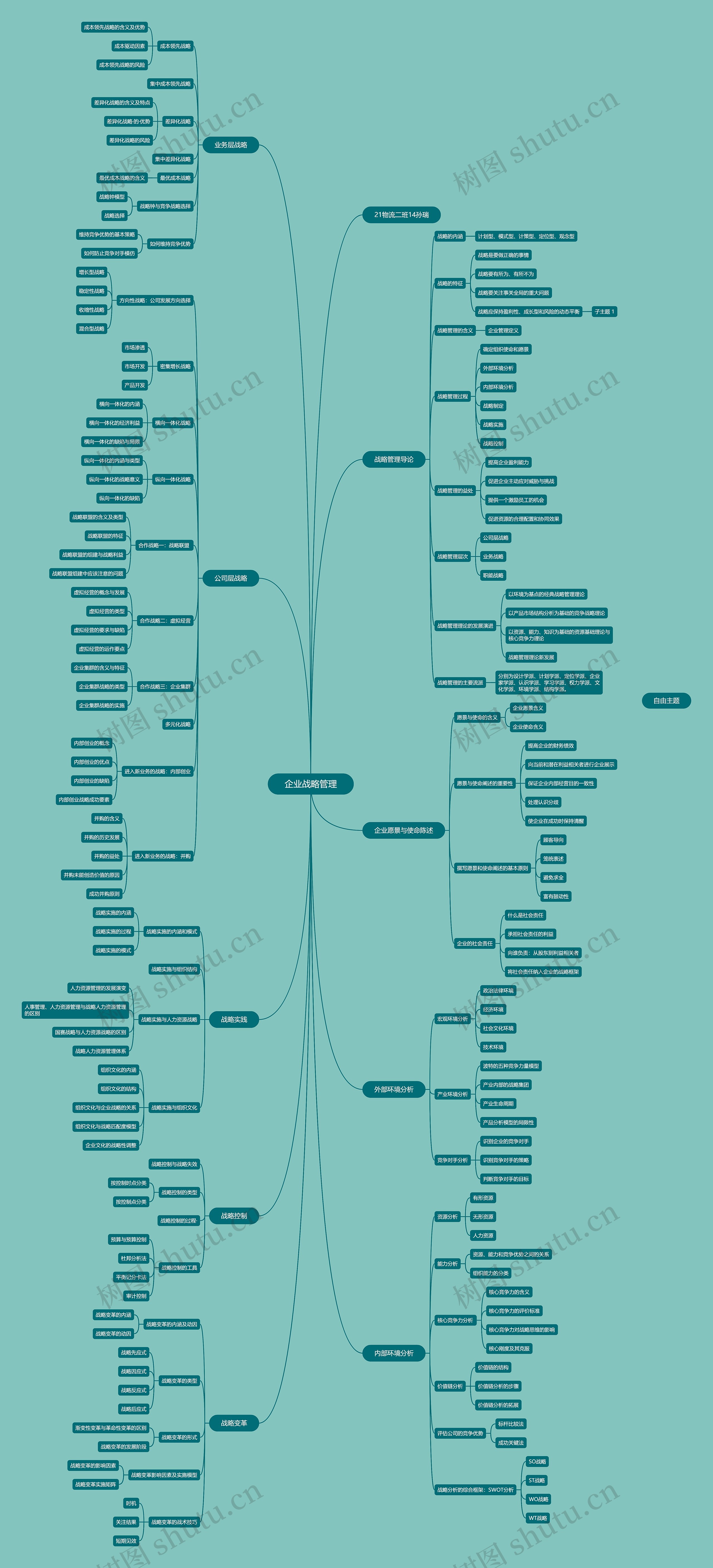 企业战略管理思维导图