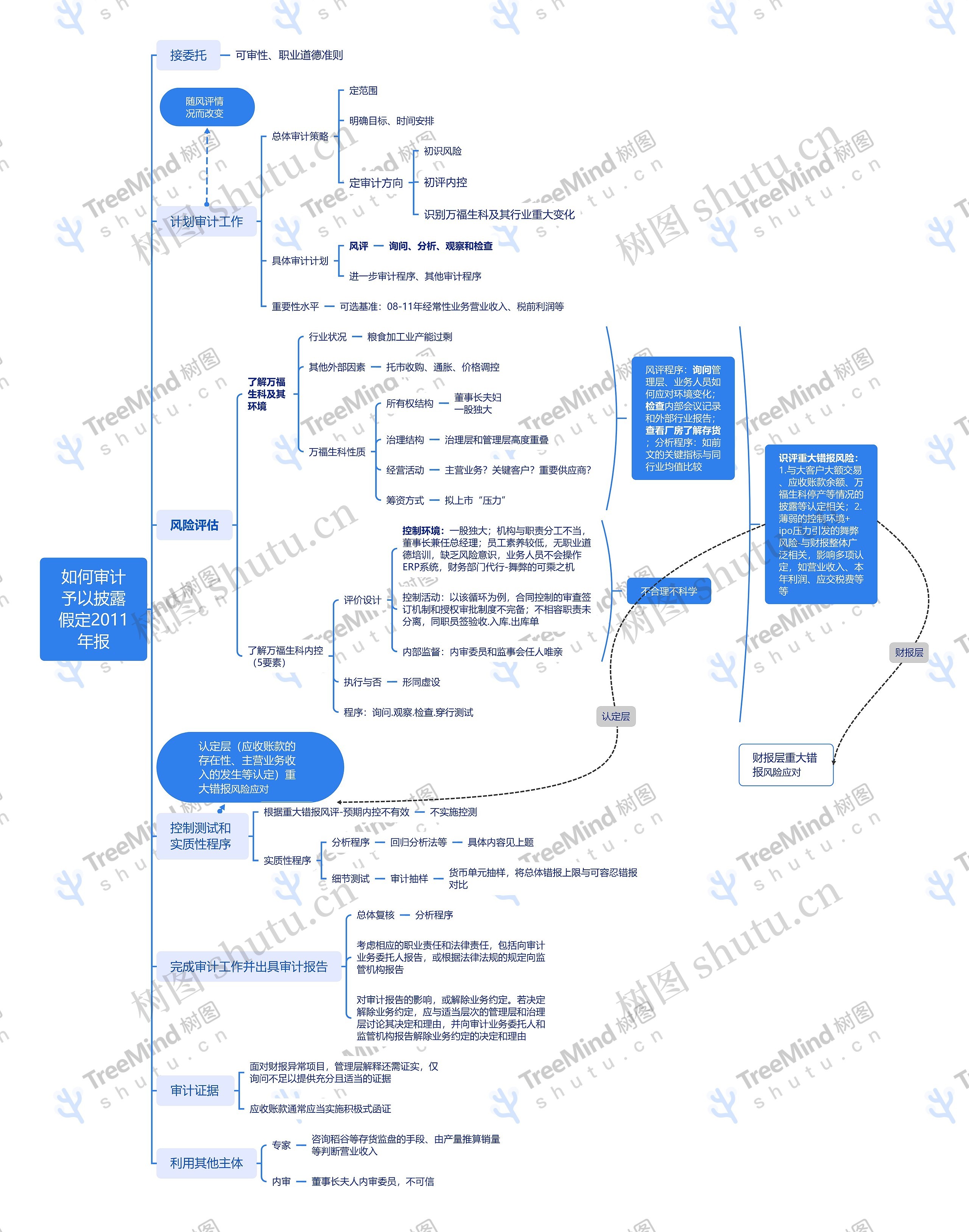 如何审计予以披露假定2011年报思维导图