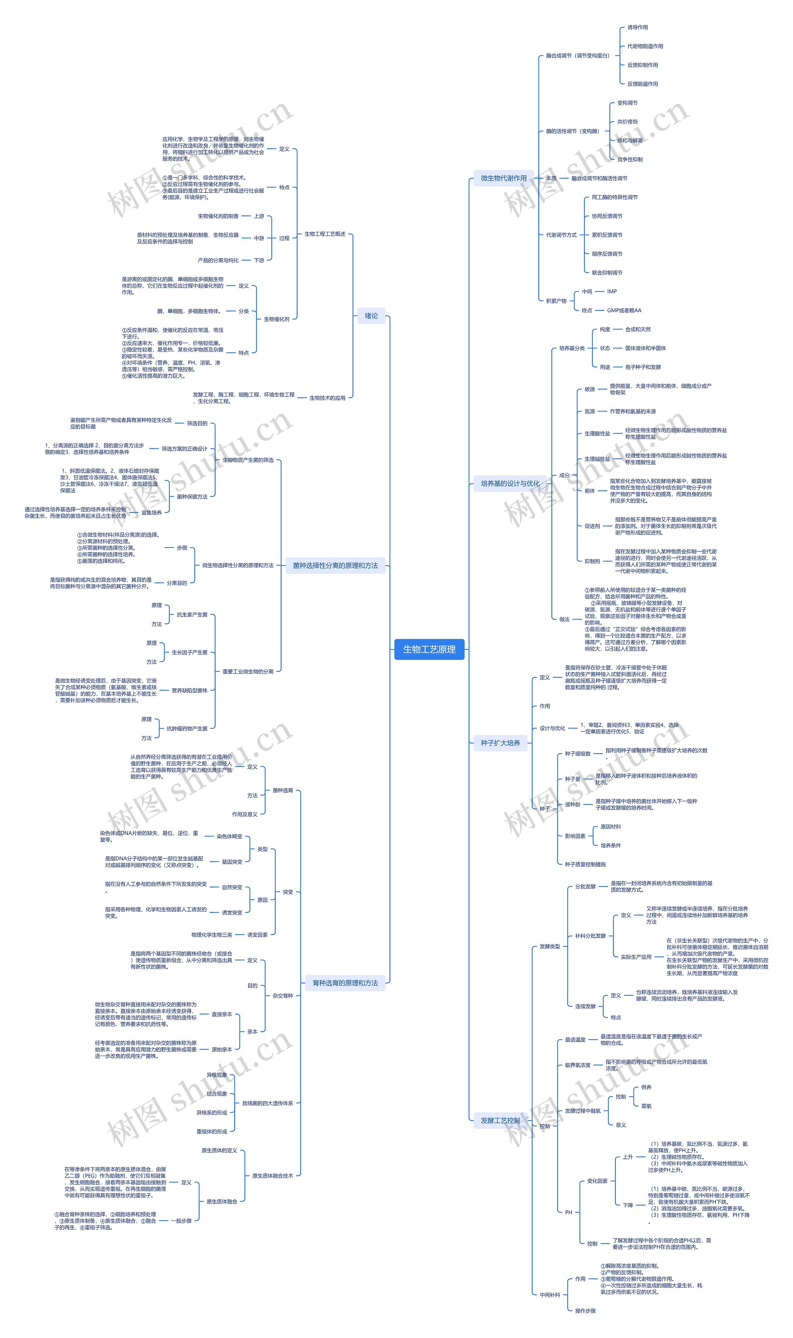 生物工艺原理思维导图
