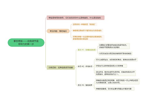 掌控情绪自我调节是领导力的第一步思维导图