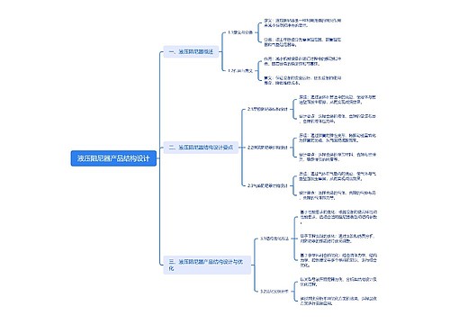 液压阻尼器产品结构设计思维导图