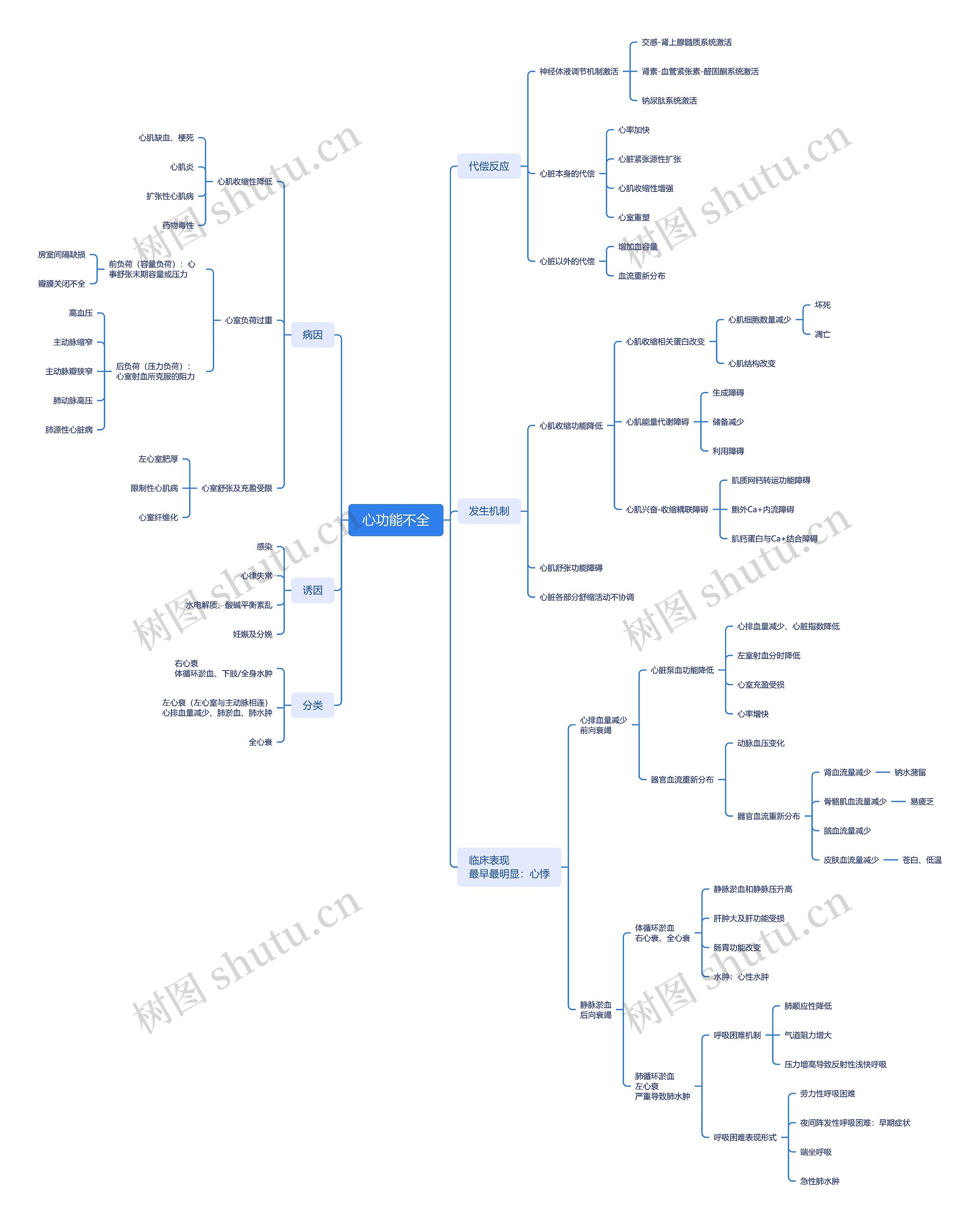 心功能不全思维脑图