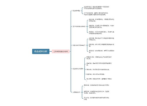 机会成本分析思维脑图