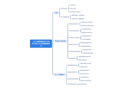 一村千树管理信息平台和RFID树木生命周期管理项目思维导图