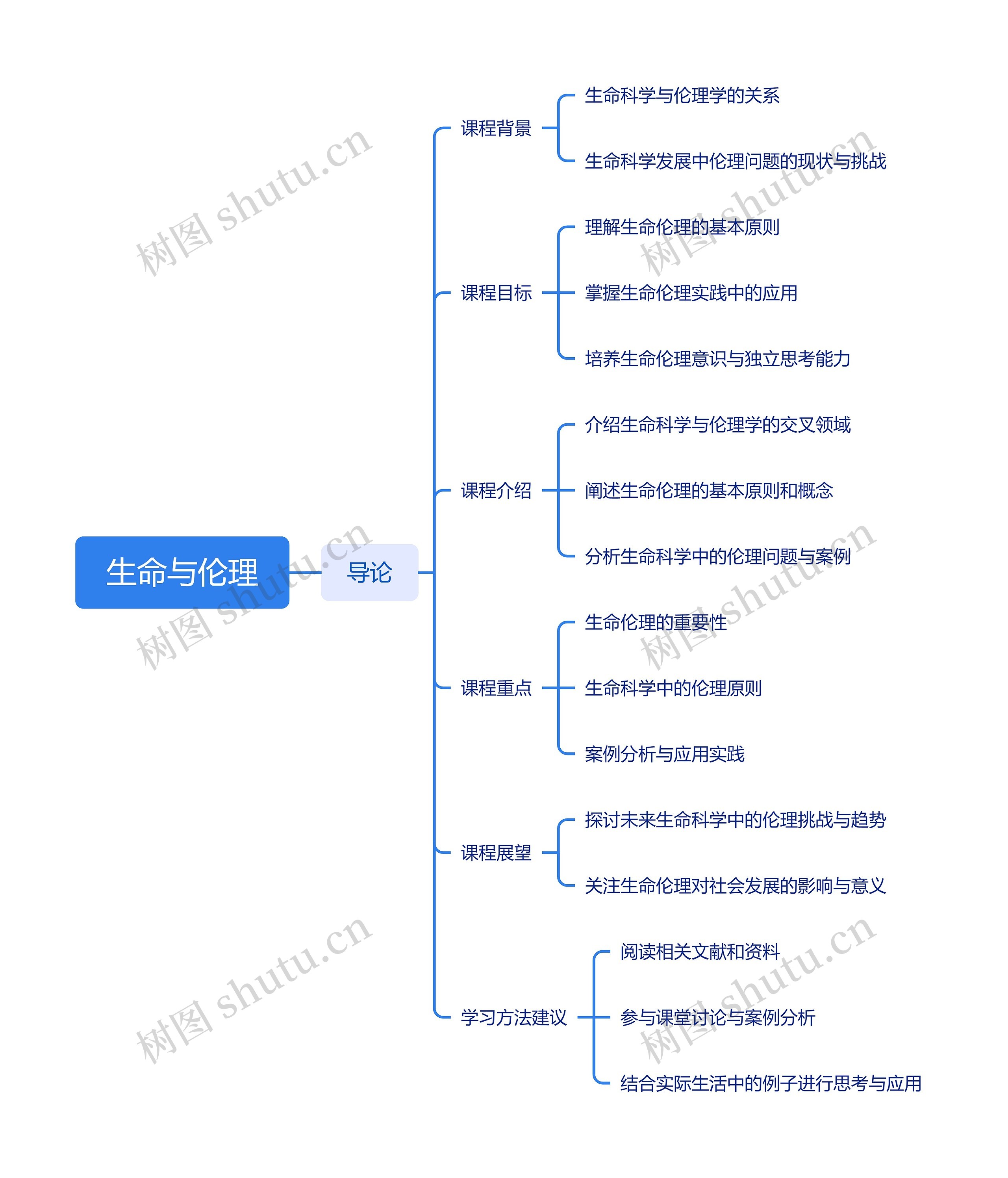 生命与伦理思维导图