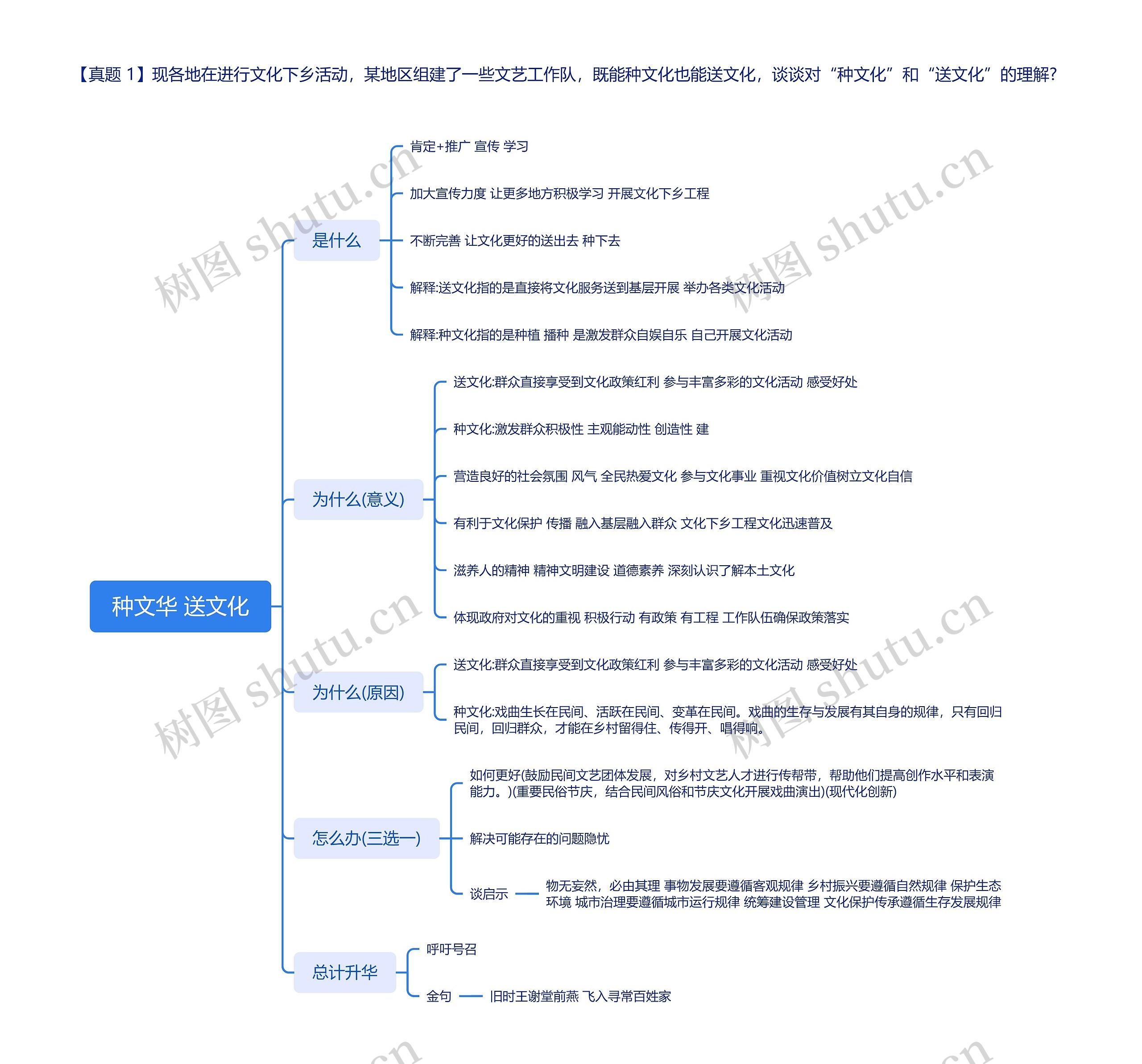 种文华 送文化分析思维导图