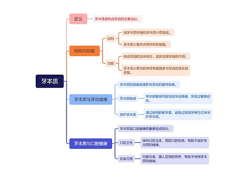 牙本质思维脑图思维导图