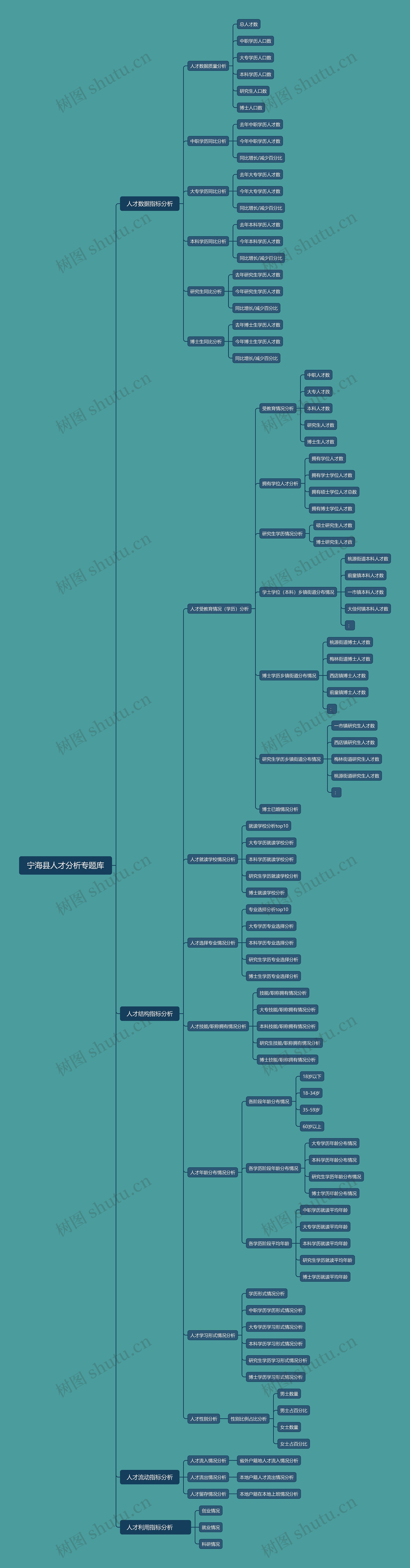 宁海县人才分析专题库思维导图